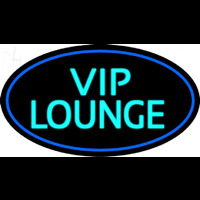 Custom Turquoise Vip Lounge Oval With Blue Border Neonreclame