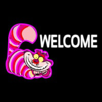Custom Welcome With Smiley Cat 1 Neonreclame