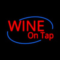 Custom Wine On Tap Oval Neonreclame