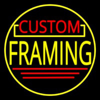Custom Yellow Framing With Circle Neonreclame