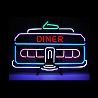 DINER CAR 1950 Classic Retro Restaurant Neonreclame