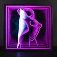 Dacing Girl 3D Infinity LED Neon Sign