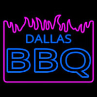 Dallas Bbq With Fire Neonreclame