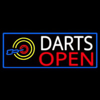 Dart Board Open With Blue Border Neonreclame