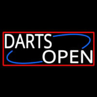 Darts Open With Red Border Neonreclame