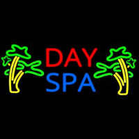 Day Spa With Palm Trees Neonreclame
