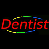 Deco Style Multi Colored Dentist Neonreclame