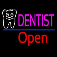 Dentist Tooth Logo Open Neonreclame