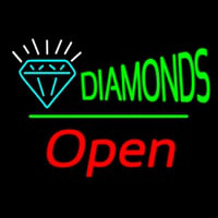 Diamonds Logo Open White Line Neonreclame