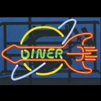 Dinner Restaurant Neon Open Bord