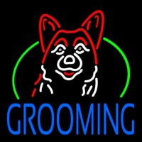 Dog Blue Grooming Neonreclame