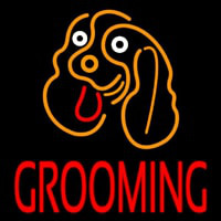 Dog Logo Grooming Block Neonreclame