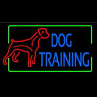 Dog Training Green Border 2 Neonreclame