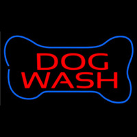 Dog Wash With Bone Neonreclame
