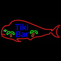 Dolphin Tiki Bar Real Neon Glass Tube Neonreclame