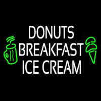 Donuts Breakfast Ice Cream Neonreclame