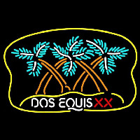 Dos Equis X  Plam Tree Beer Sign Neonreclame