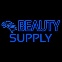 Double Stroke Blue Beauty Supply Neonreclame
