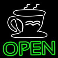 Double Stroke Coffee Cup Open Neonreclame