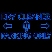 Double Stroke Dry Cleaner Parking Only Neonreclame