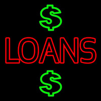 Double Stroke Loans With Dollar Logo Neonreclame