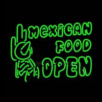 Double Stroke Mexican Food Open Neonreclame