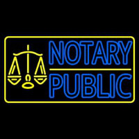 Double Stroke Notary Public Logo Neonreclame