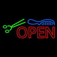 Double Stroke Open With Scissor And Comb Neonreclame