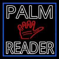 Double Stroke Palm Reader With Blue Border Neonreclame