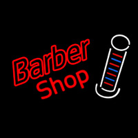 Double Stroke Red Barber Shop Neonreclame