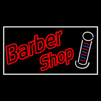 Double Stroke Red Barber Shop Neonreclame