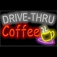 Drive Thru Coffee Cafe Neonreclame