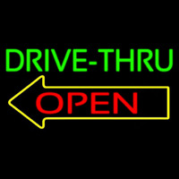 Drive Thru Open With Arrow Neonreclame