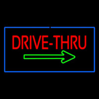 Drive Thru Rectangle Blue Neonreclame