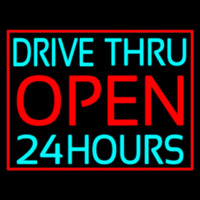 Drive Thru Red Open 24 Hours Neonreclame
