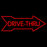 Drive Thru With Arrow Neonreclame