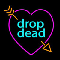 Drop Dead Broken Heart With Arrow Neonreclame
