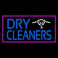 Dry Cleaners Logo Rectangle Pink Neonreclame