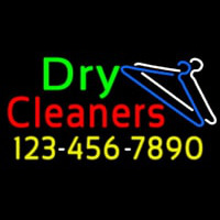 Dry Cleaners With Phone Number Logo Neonreclame