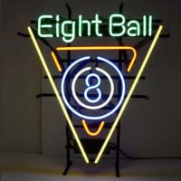 Eight Ball Winkel Open Neonreclame