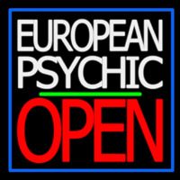 European Psychic Open Green Line Neonreclame