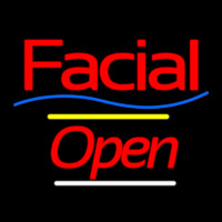Facial Open Yellow Line Neonreclame
