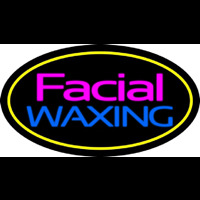 Facial Wa ing Oval Yellow Neonreclame