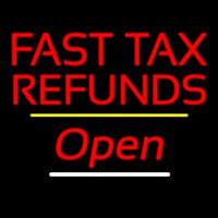 Fast Ta  Refunds Open Yellow Line Neonreclame