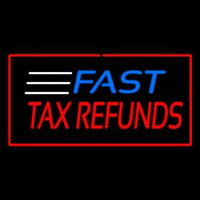 Fast Ta  Refunds Red Neonreclame