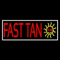 Fast Tan With White Border Neonreclame