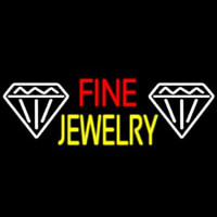 Fine Jewelry Block With White Diamond Neonreclame