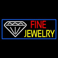 Fine Jewelry Blue Border Neonreclame