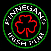 Finnegans Round Te t With Clover Beer Sign Neonreclame