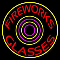 Fire Work Glasses 2 Neonreclame